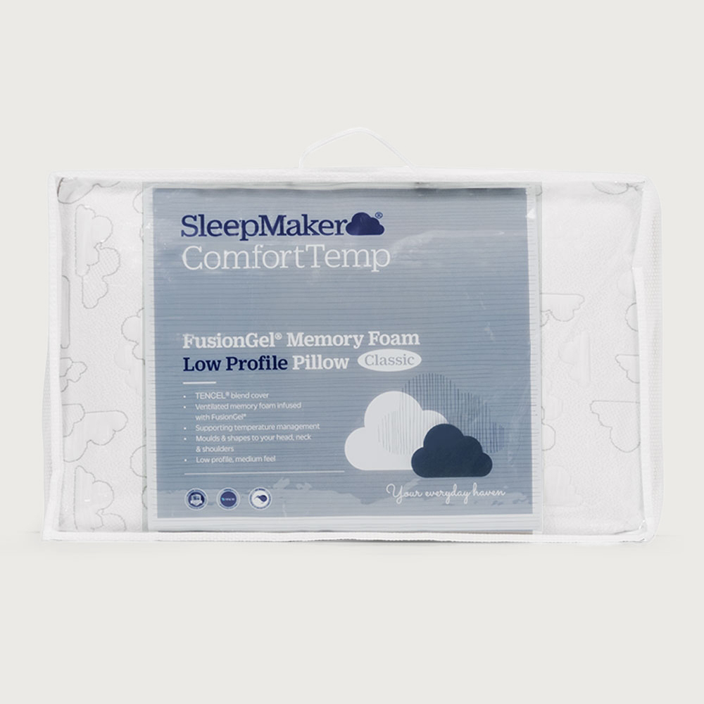 SleepMaker Fusion Gel Memory Foam Pillow - Low Profile image 2